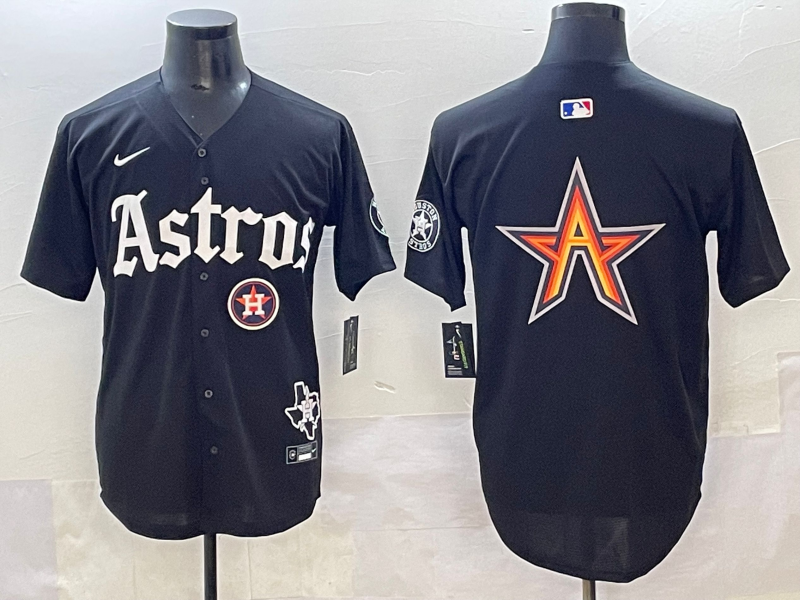 Men Houston Astros blank black MLB Nike 2025 jersey style  15